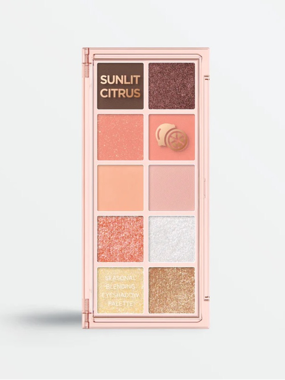 Peach C Eyeshadow Palette - Sunlit Citrus -Peach and Gold tones.